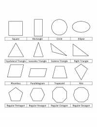 Изучаем геометрические фигуры Распечатать раскраски с геометрическими фигурами для детей 