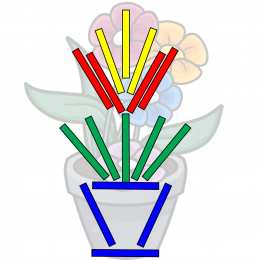 Счетные палочки Фигуры из цветных счетных палочек