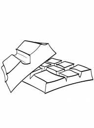 Шоколад Шоколадки. Раскраски с плитками шоколада и шоколадными конфетами