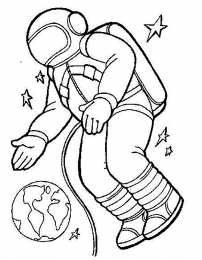 Космонавт Раскраски с космонавтами