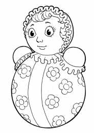 Неваляшка Детская раскраска неваляшка