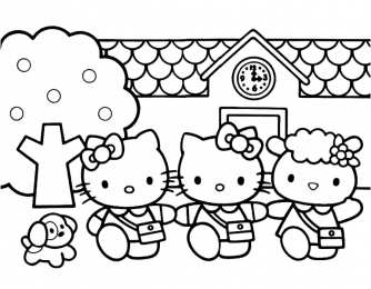 Привет Китти Привет Китти раскраски скачать формата  а4 бесплатно