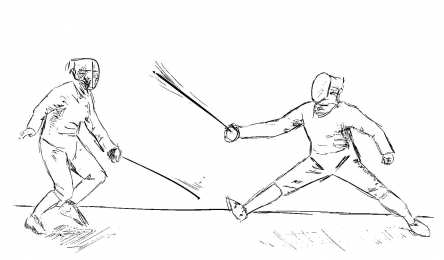фихтование Спорт фихтование. Раскраски со шпагой