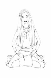 Барби Барби в позе лотоса