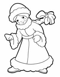 Новый год Раскраски с новогодней красоткой снегурочкой в хорошем качестве