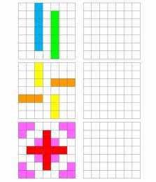 Развиваем внимание Нарисуй по клеточкам. Пиксельные узоры.Нарисуй по образцу.