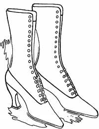 Сапоги Раскраски с сапогами. Обувь. Раскраски для вырезания и раскрашивания