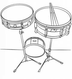 Барабан Барабан и барабанная установка на раскрасках