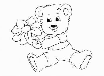 Медвежонок Раскраски с медведями и медвежатами