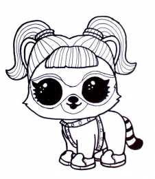 Куклы LOL pets 2 серия Раскраски лол петс распечатать racoon-stronaut, лол енотик. 