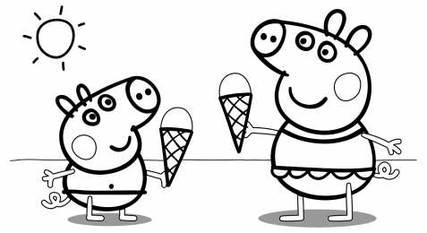 Свинка Пеппа Раскраски со свинкой Пеппой.