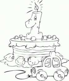  Раскраски на именины