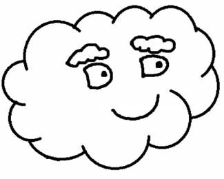 Явления природы Раскраски с тучей или облаком