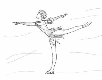 Спорт Раскраски с фигуристами. Фигурное катание