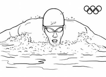 Спорт Раскраски Спортивное плавание