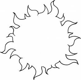 Контуры Контур солнца для вырезания. Трафареты солнца