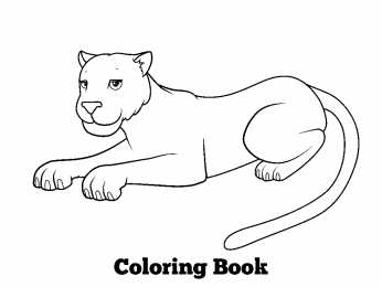 Животные по категориям Раскраски дикая кошка пантера. Животные африки