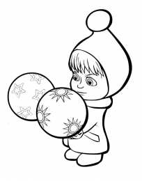  Раскраски Маша и медведь