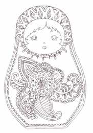  Раскраски с матрешками
