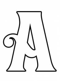 Контуры Шаблоны и трафареты букв для печати и вырезания