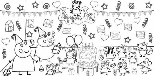 Раскраски со свинкой Пеппой.