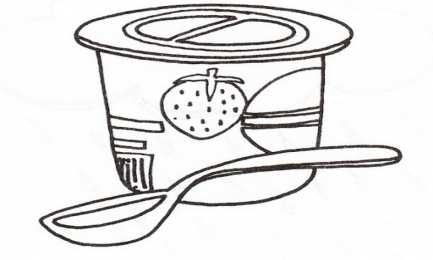 Йогурт картинка раскраска