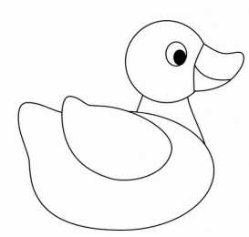 Раскраска уточка для малышей
