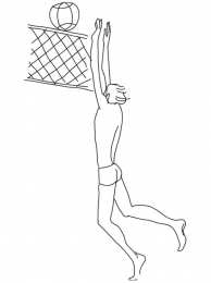 Раскраски с игрой волейбол