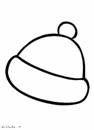 Раскраски с шапкой. Зимняя одежда.