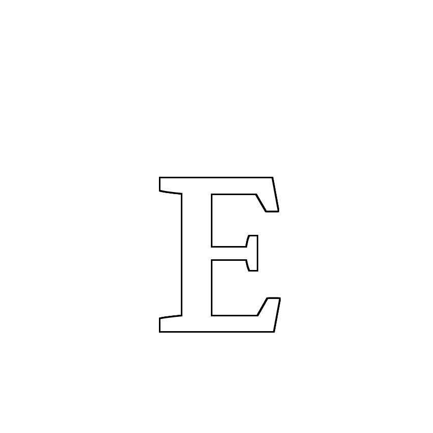 Буква е шаблон. Трафарет буквы e. Буква е трафарет. Красивая буква е трафарет. Буква е вырезать.